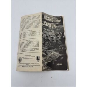 Grand Canyon National Park Arizona Dept Interior Travel Guide Brochure Map 1961